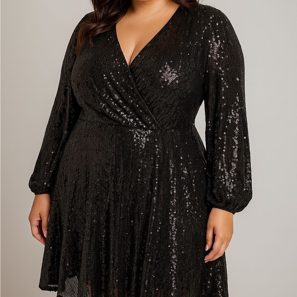 Black sequin dress NWT